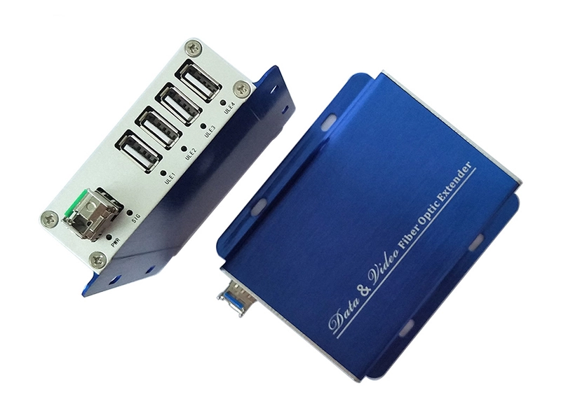 ETV 4 Port USB extender Multifunction USB to Fiber Converter for Camera, printer, keyboard and mouse 1