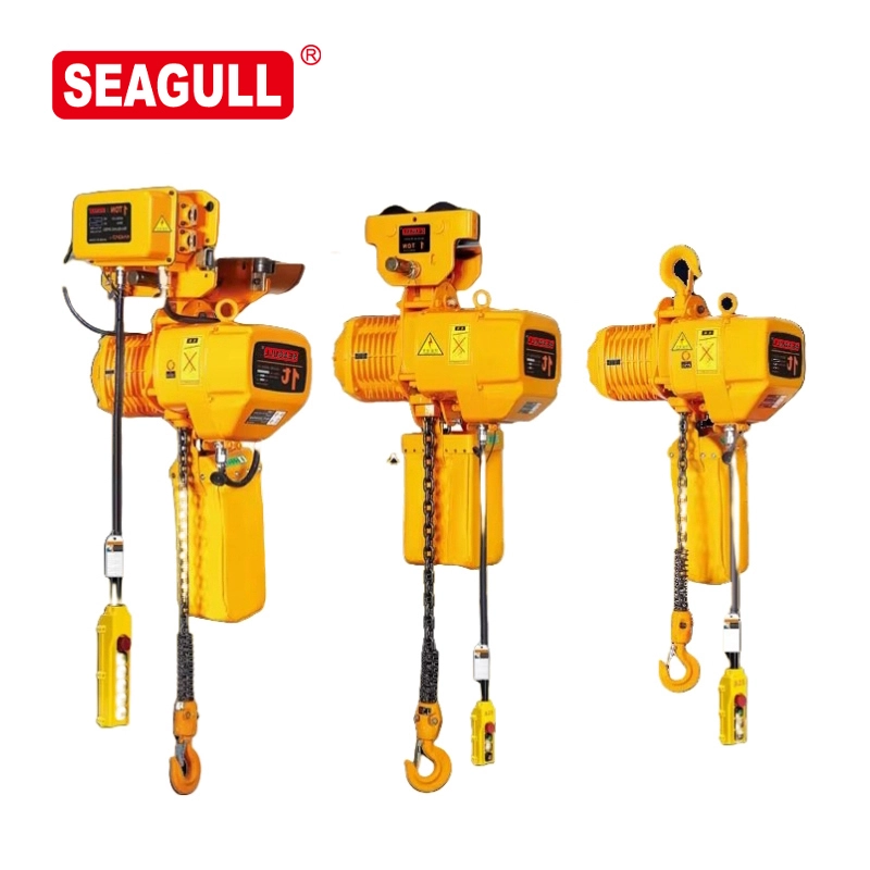 Seagull Lifting Equipment 0.5t 1t 2t 3t 5t 7.5t10t 15t 20t 30t Electric Crane Chain Hoist with Electric Trolley/hook 1
