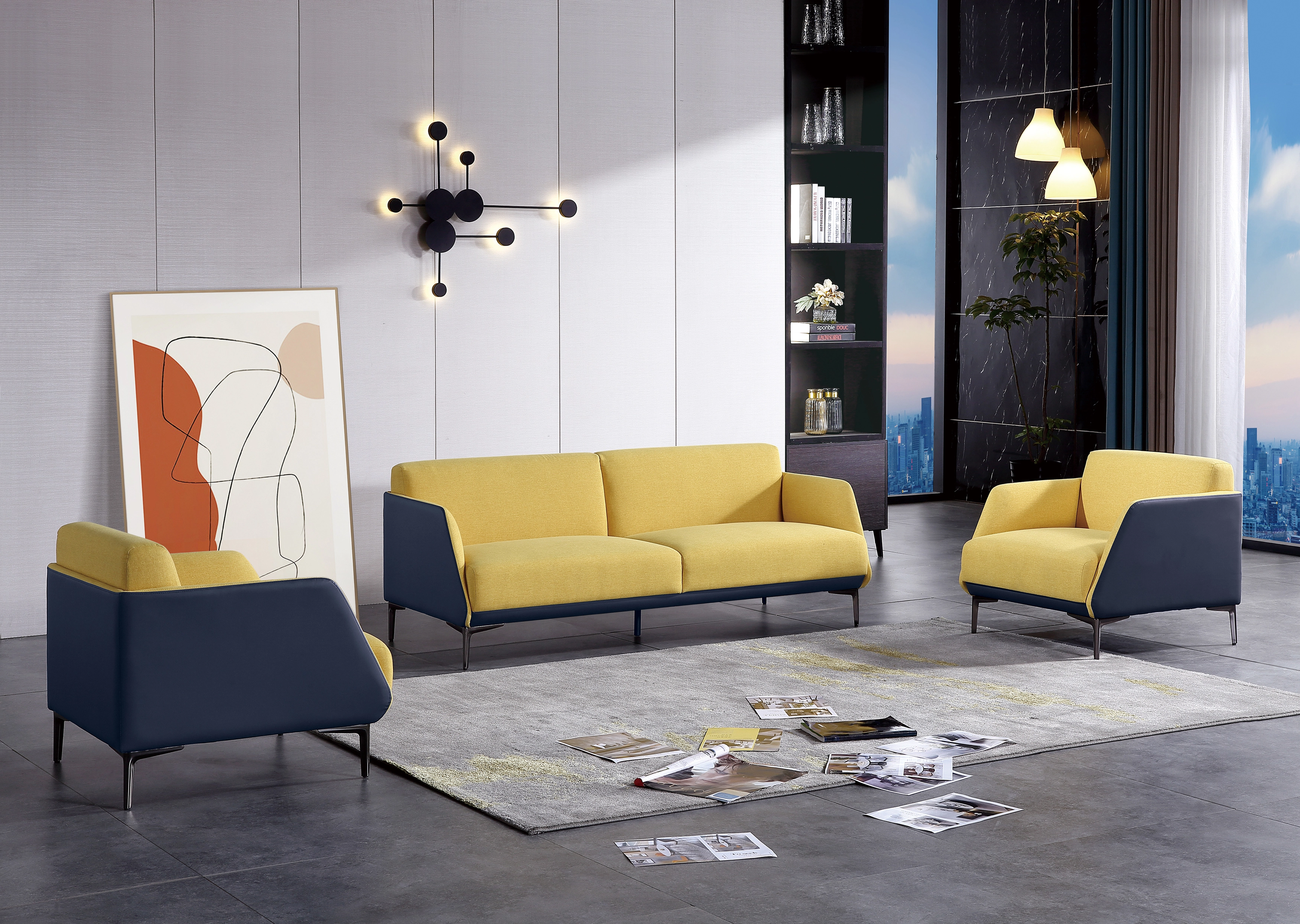 A luxurious modern office sofa（S5279） 1