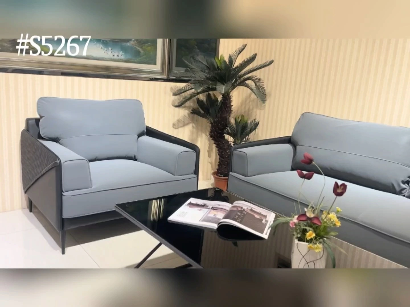 The modern dark gray sofa for hotel sofas（S5267） 1