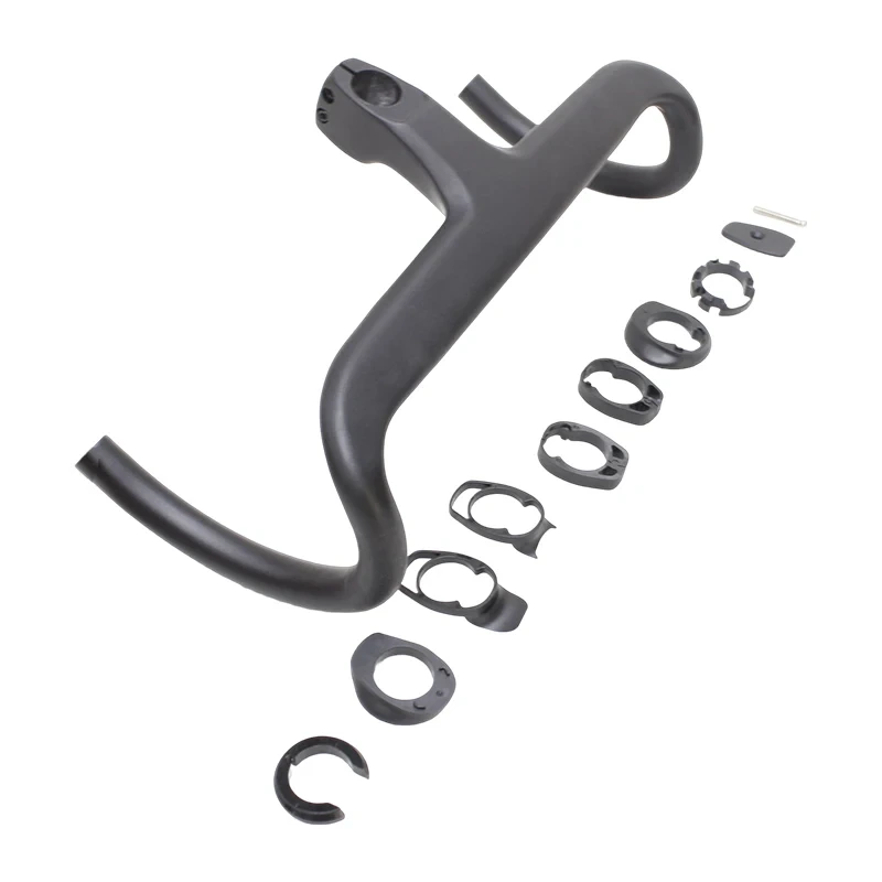 Novo produto 2023 popular guiador de bicicleta fibra carbono todos os cabos internos integrados guiador acessórios da bicicleta 1