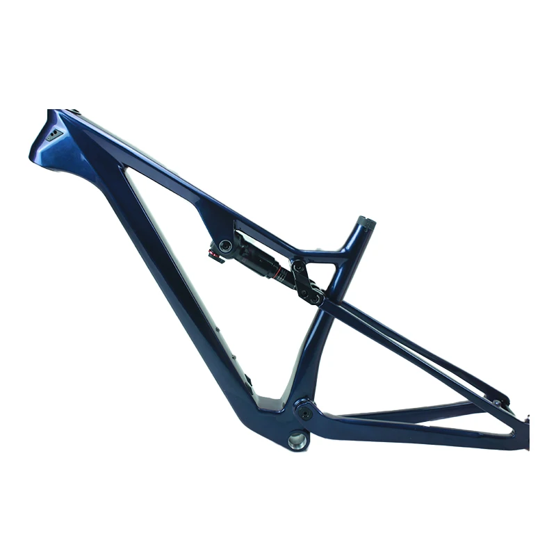 Hot Sale Gennemgående aksel model fuld affjedring Mtb 29er cykelstel Internt kabel Cykeldele Dia 31,6 mm Fibercykel mat stel 3