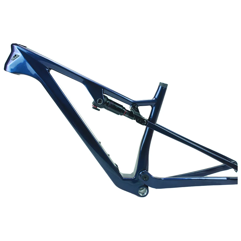 Hot Sale Gennemgående aksel model fuld affjedring Mtb 29er cykelstel Internt kabel Cykeldele Dia 31,6 mm Fibercykel mat stel 4