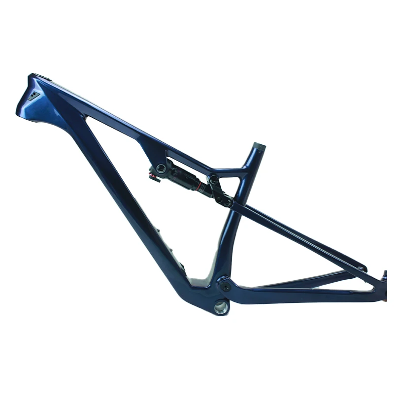 Hot Sale Gennemgående aksel model fuld affjedring Mtb 29er cykelstel Internt kabel Cykeldele Dia 31,6 mm Fibercykel mat stel 2