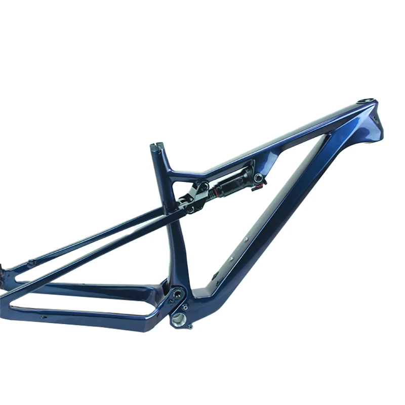 Hot Sale Gennemgående aksel model fuld affjedring Mtb 29er cykelstel Internt kabel Cykeldele Dia 31,6 mm Fibercykel mat stel 1