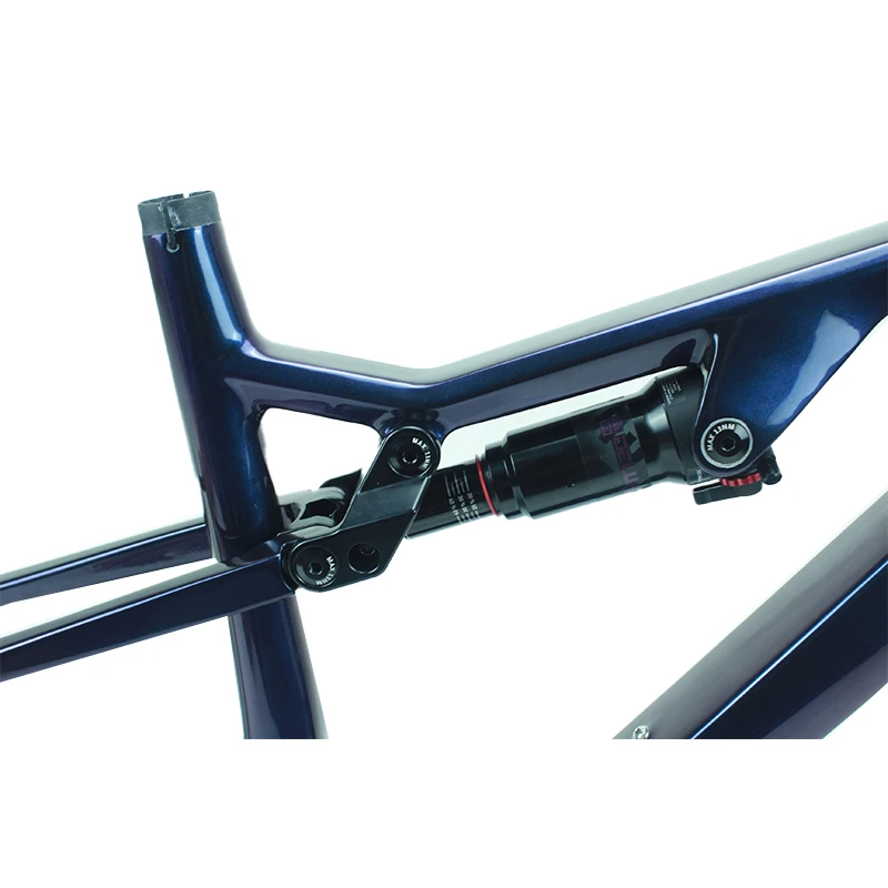Hot Sale Gennemgående aksel model fuld affjedring Mtb 29er cykelstel Internt kabel Cykeldele Dia 31,6 mm Fibercykel mat stel 5