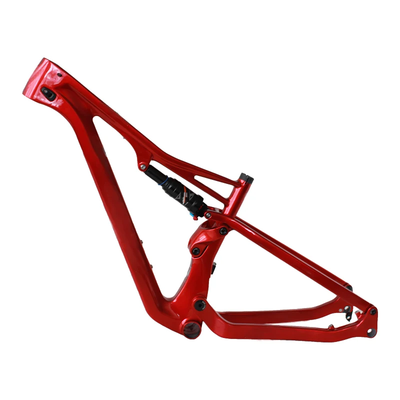 Telaio per bici in carbonio T800 con logo personalizzato di alta qualità Telaio per bici a sospensione completa in fibra di carbonio per la realizzazione di bici sportive 3