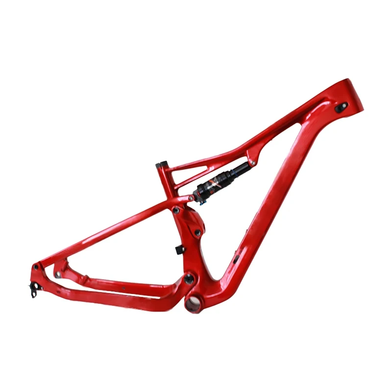 Telaio per bici in carbonio T800 con logo personalizzato di alta qualità Telaio per bici a sospensione completa in fibra di carbonio per la realizzazione di bici sportive 1