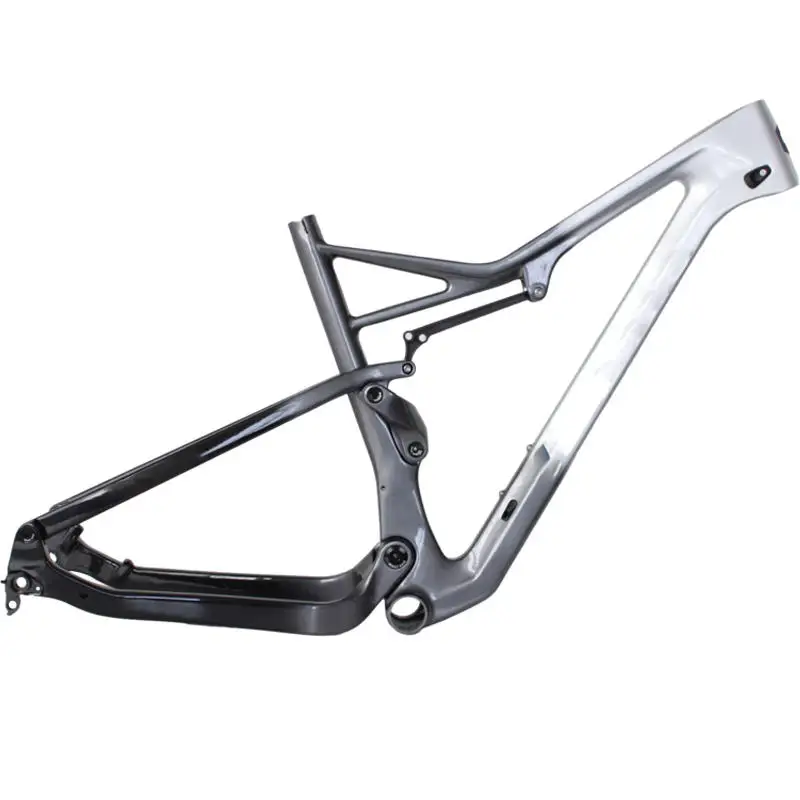 New 2024 Hot Selling Disc-brake Carbon T800 Fiber Bike Frame Internal Cable Full Suspension Xc Bike Frame Bicycle Carbon Frame 2