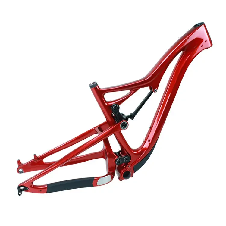New Design Mountain Bike Frame Full Suspension Bike Carbon Frame Thru-axle Model Carbon T800 Bicycle Parts Bike Frame 1