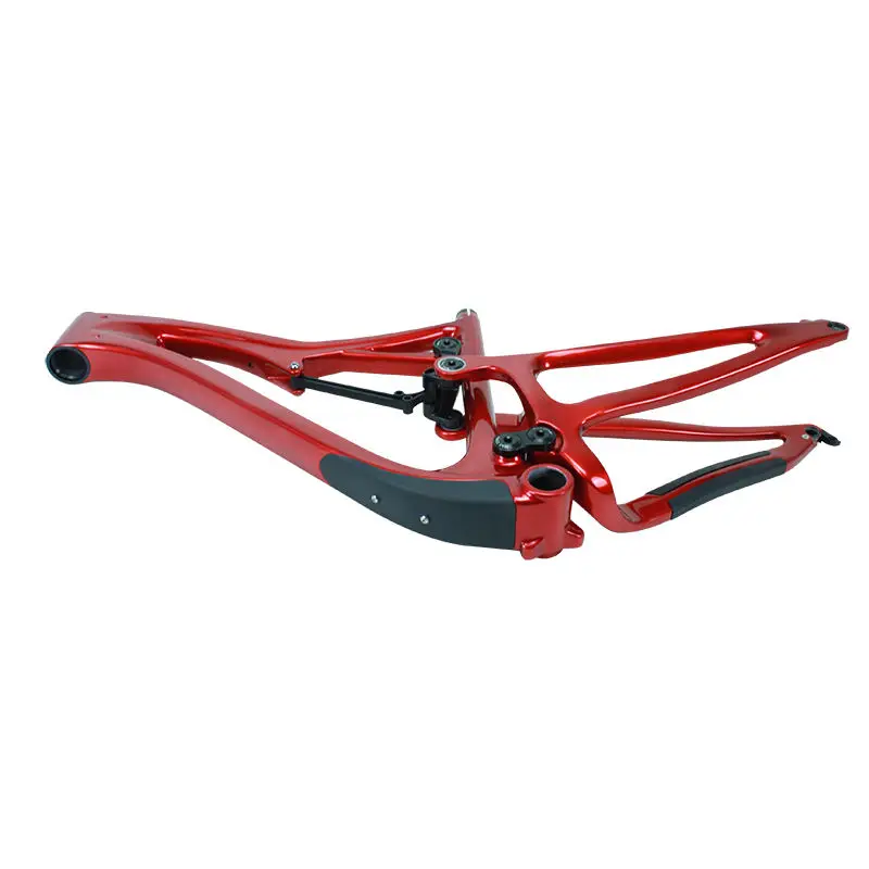 Novo design quadro de bicicleta de montanha suspensão completa quadro de carbono através do eixo modelo carbono t800 peças de bicicleta quadro 2