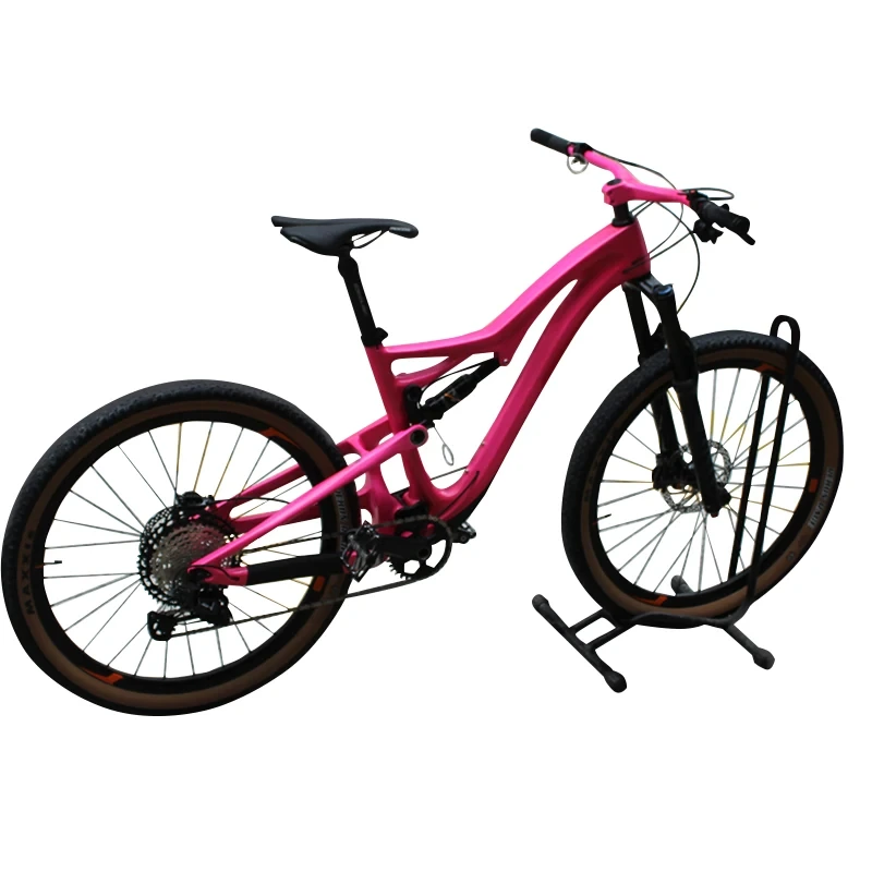 Venta al por mayor, bicicleta de suspensión total de fibra de carbono de alta calidad, juego de ruedas de carbono de tracción recta para competición, bicicleta de suspensión 38h 1