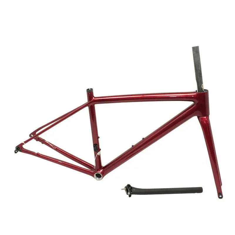 High Quality 700c T700 All Internal Cable Disc-brake Carbon Fiber Road Bike Frame 1