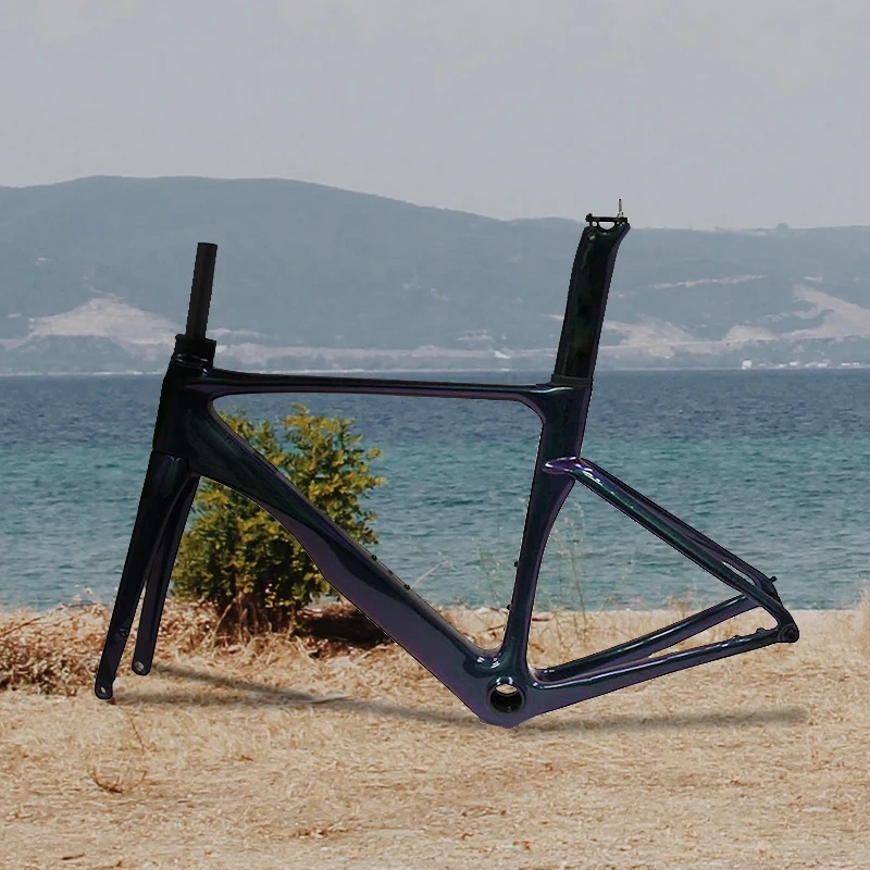 Whole Sale Road Disc Bicycles Carbon T700 Frame Road Bike Disc-brake Internal Cable Fiber Frame 700c Carbon Lexon Bicycle Fram 1