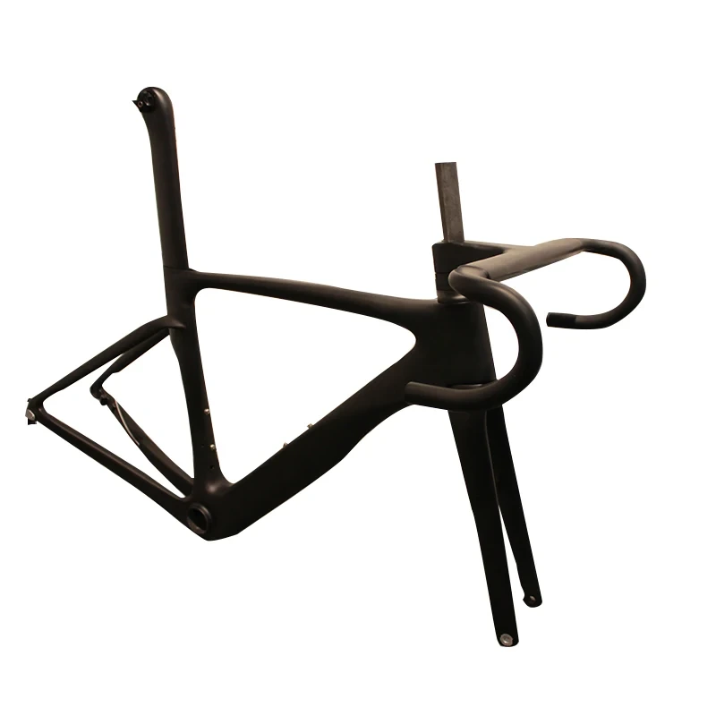 Bicicleta de carretera de carbono T700, cuadro de titanio, horquilla, poste de asiento, freno de disco, todo Cable interno, cuadro de bicicleta de carretera mate, 2022 1