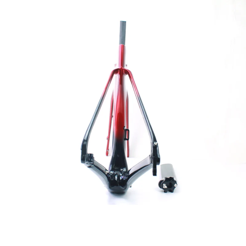 Nouvelle mode rouge carbone T700 disque de route vélos cadre de vélo de route cadre en Fiber de carbone 700c cadre de vélo de route en carbone 3