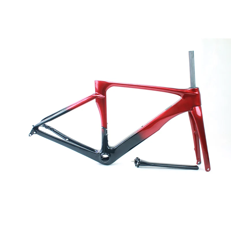 Nouveau mode carbone T700 route disque vélos cadre de vélo de route en Fiber de carbone personnalisé titane cadre de vélo de route avec câble interne 1