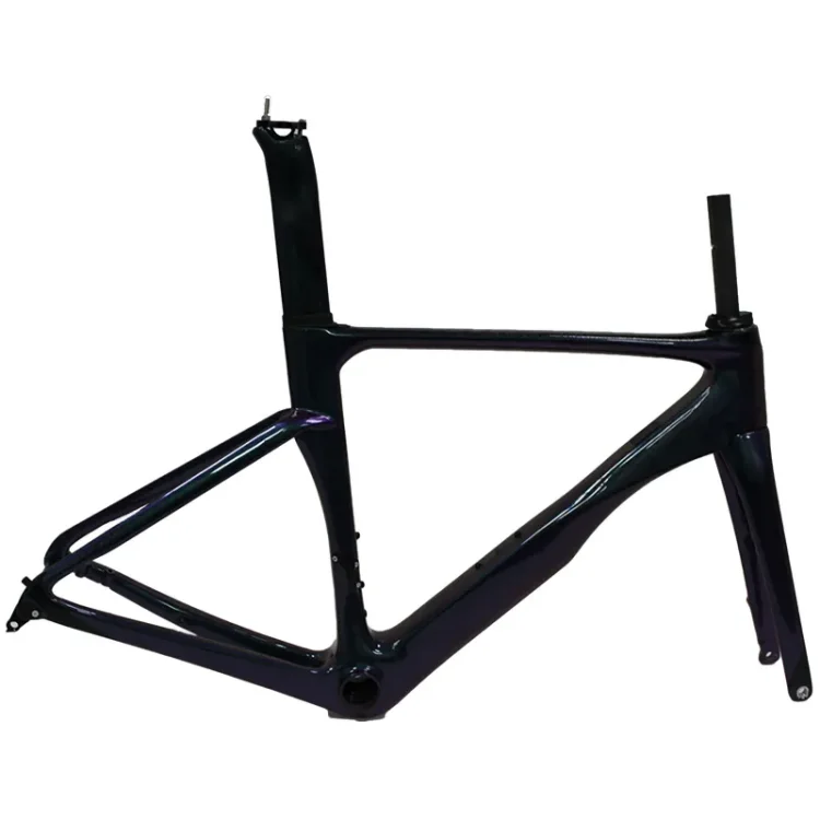 Telaio per bici da ghiaia con freno a disco a montaggio piatto in vernice rossa metallizzata Crf46, movimento centrale con filettatura, dimensioni 46/49/52/54/56 5