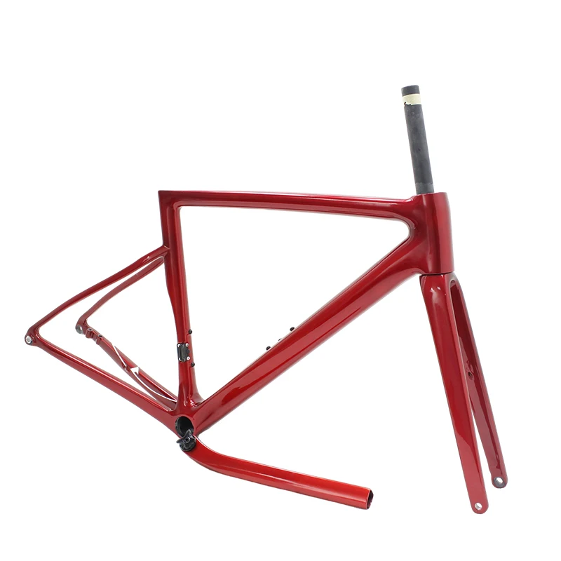 CRF45 700C Ultralight Carbon Fiber Road Bike Frame | Competition-Level Aero Design Custom OEM Bright Red Model 2