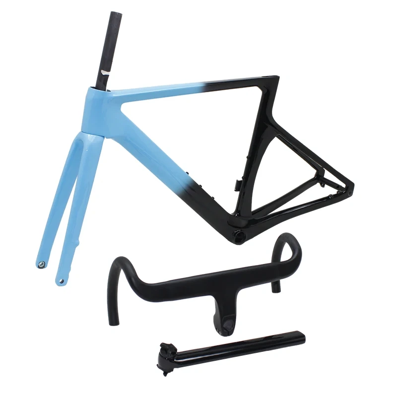 Nuovo Arrivo 700c T700 Cavo Interno Ghiaia Telaio Della Bici Perno Passante Freno A Disco In Carbonio Ghiaia Telaio Della Bicicletta Set 1