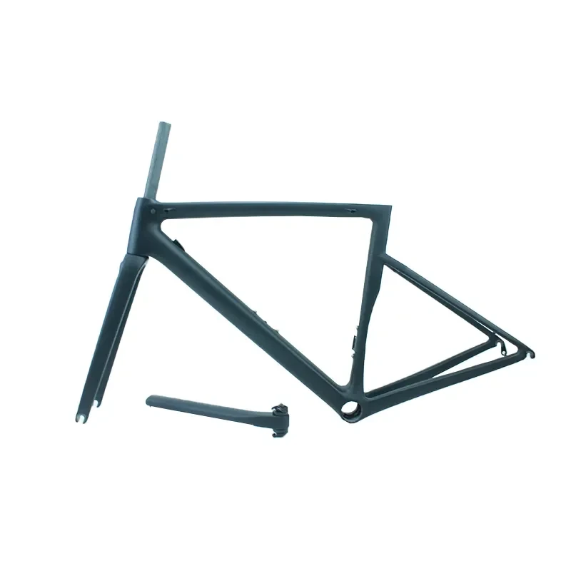 Quadro de fibra de carbono de tamanho 44/49/52/54/56/58 700c Conjunto de quadros de carbono Quadro de estrada 1