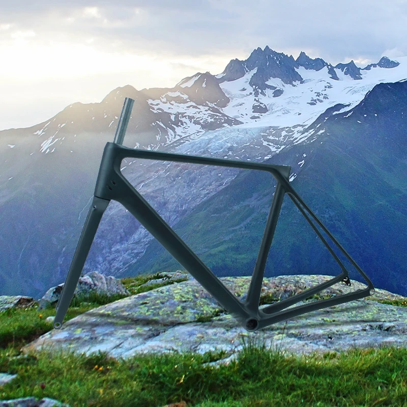 Carbon Fiber Frame 700c 700*25mm Max Tire Bicycle Carbon Frame Internal Cable Carbon T700 Bike Frame 1