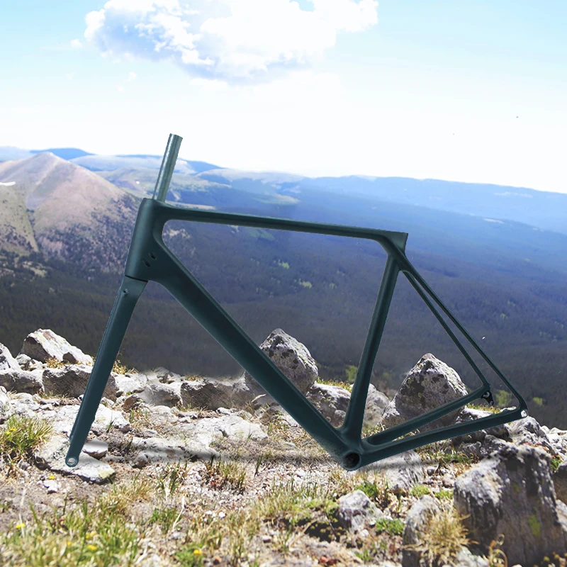 700c Carbon Road Bike Frame | Disc Brake & Internal Cable Routing | Lightweight Racing Bicycle Frameset 1