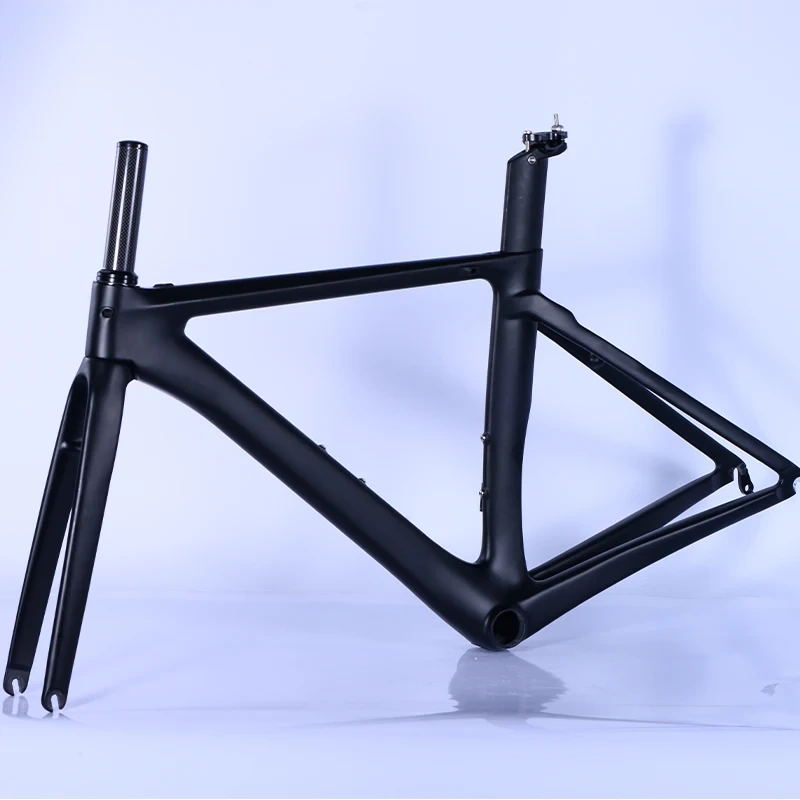 Großhandel Carbon Rahmen 700c 700*23mm Max Reifen Rennrad Carbon Rahmen U-bremse Matte Carbon Straße fahrrad Rahmen 1