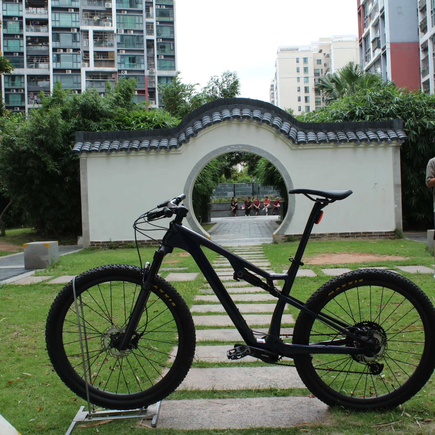 Personalizado 29 bicicleta completa da suspensão da bicicleta de montanha da velocidade do pneu 12 com quadro da fibra do carbono 1