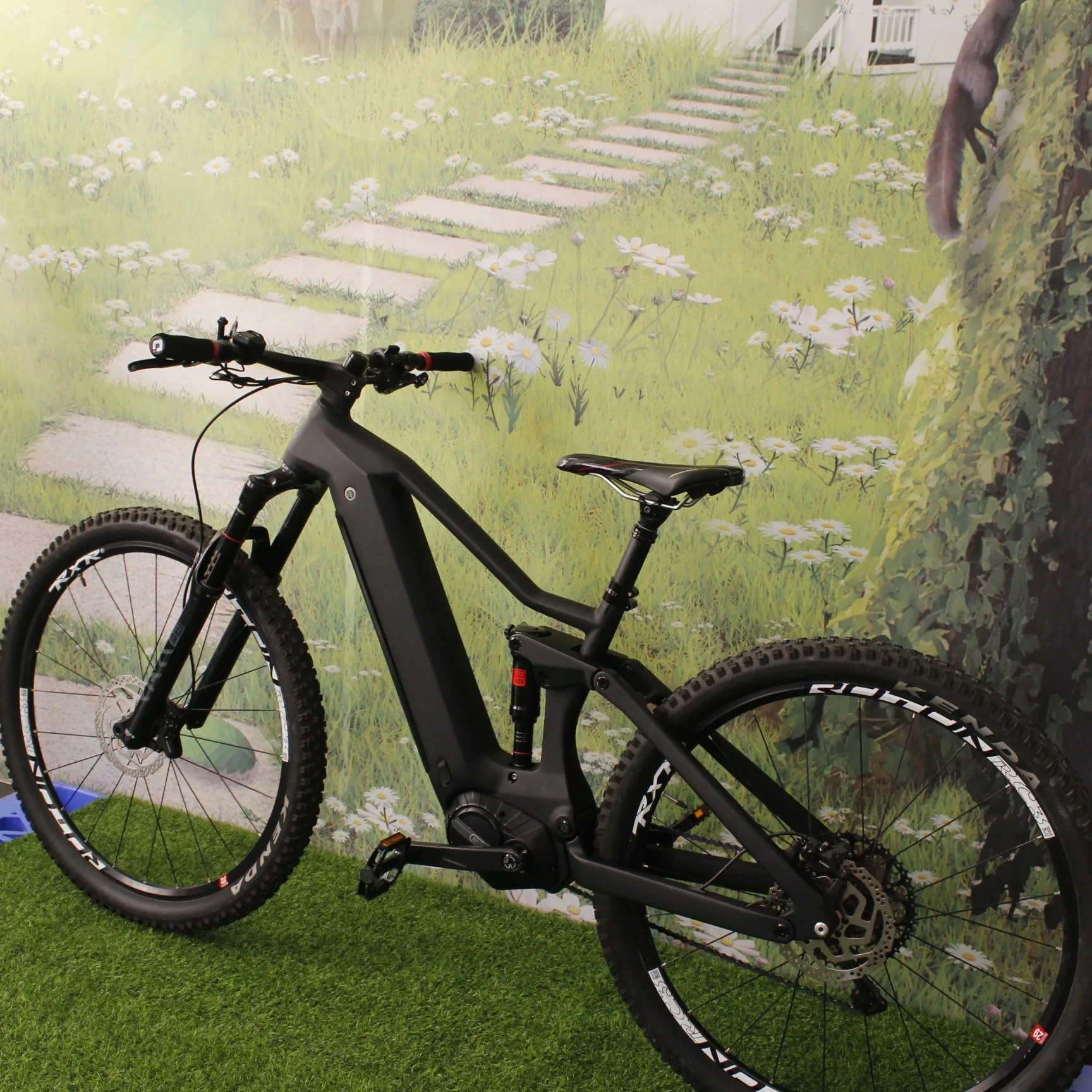 Personalização venda quente 2023 fibra de carbono mountain bike quadro suspensão total mtb bicicleta 29 Polegada bafang motor m510 1