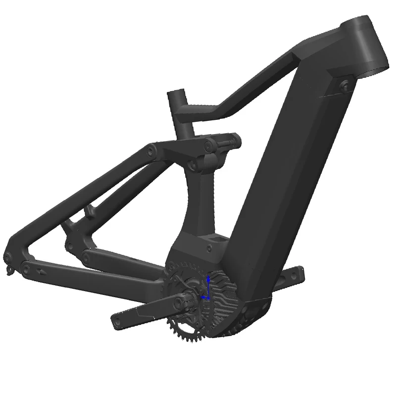 دراجة جبلية كهربائية مقاس 19 بوصة بإطار من الكربون بالكامل بطارية دراجة كهربائية Bafang F15 Bicicleta Cuadro Mtb Bafang Motor M510 1