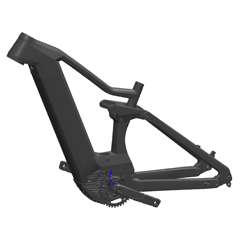 Venda inteira 15''-19'' 29er freio a disco ebike quadro de carbono completo preto quadros de mtb de carbono bafang motor m510 1