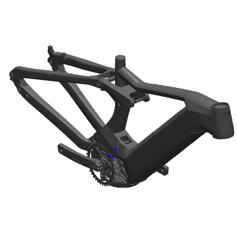 高品質電動マウンテンバイクカーボンフレームセット Cuadro De Carbono Mtb Bafang モーター M510 電動バイクフルカーボンフレーム 1