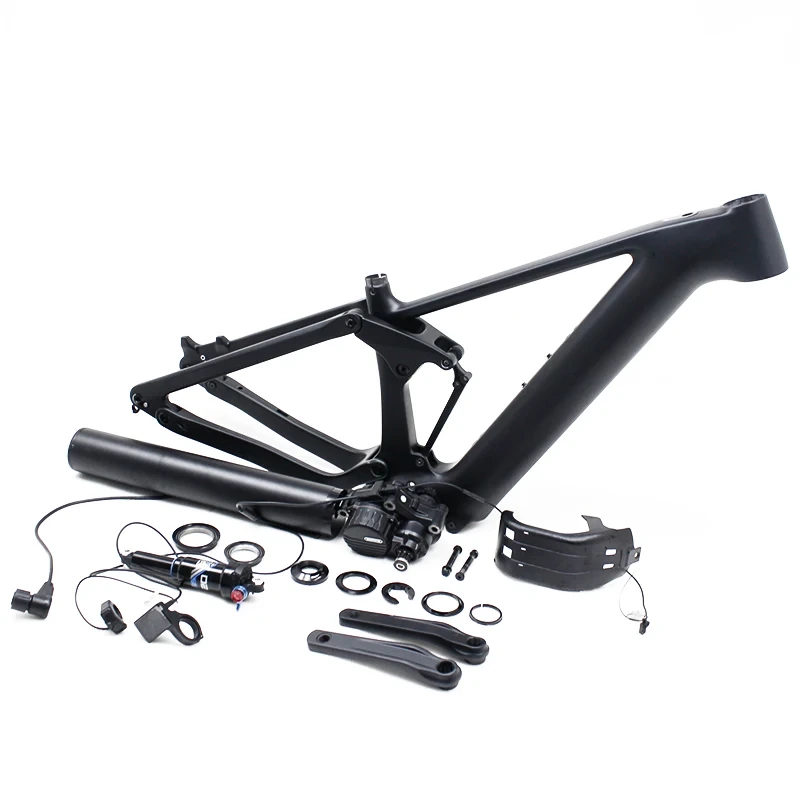 アイテムホット販売オンライン 29er カーボンファイバーフルサスペンション Mtb フレーム耐久性のあるノンスリップ非毒性サイズ S/m/l/xl Bafang M820 1