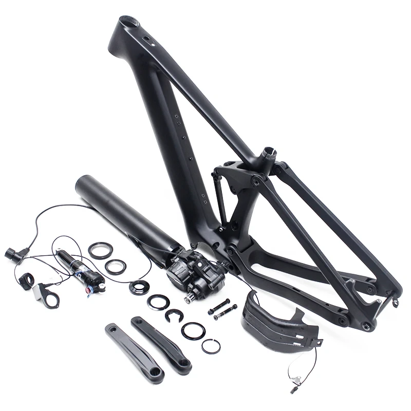 Produtos de venda quente 2023 Personalização Mtb Quadro de suspensão total 29 Quadro de carbono de alta qualidade 29er/2.6 Preto Bafang M820 1