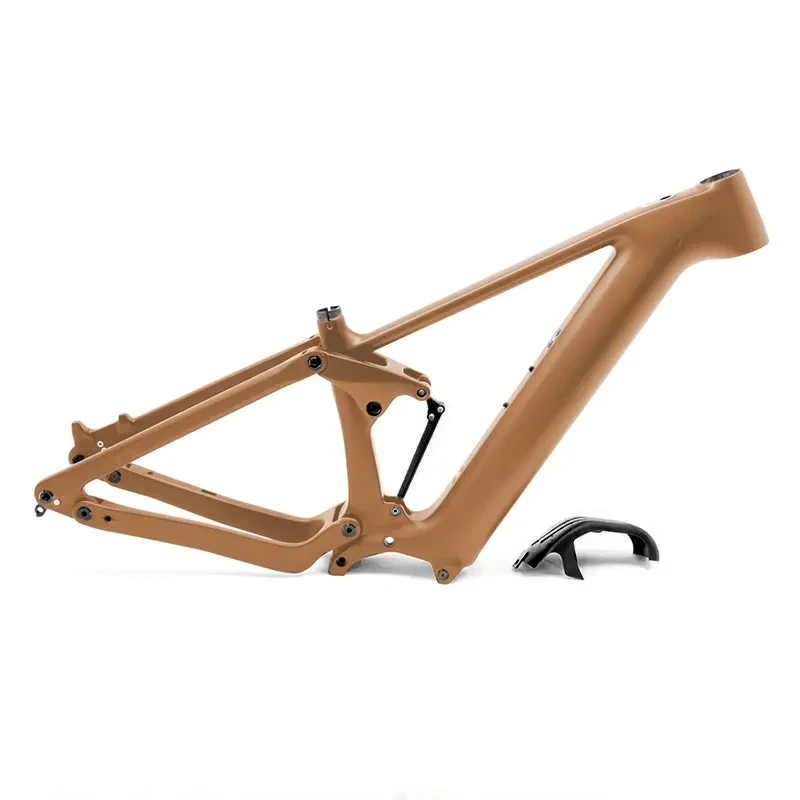 Personalización, nuevo producto, Popular cuadro de bicicleta eléctrica, suspensión completa Bafang M820, modelo de eje pasante, cuadro de Motor medio de carbono 1