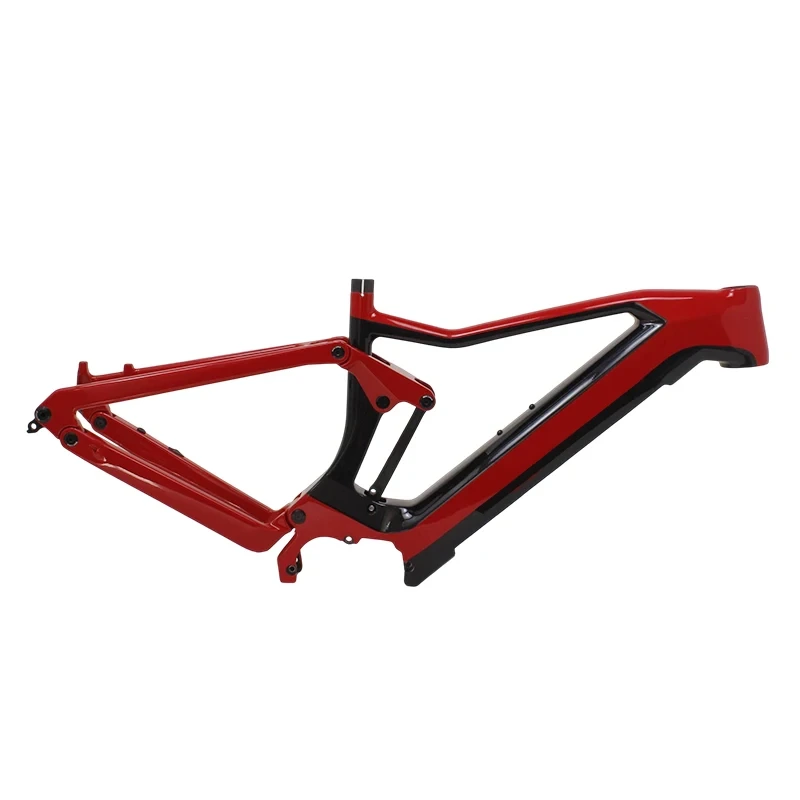 Ideas de nuevos productos 2023 Marco de suspensión total de carbono T800 Motor Bafang M510 M500 M600 Cuadro de bicicleta de montaña eléctrica de carbono 1