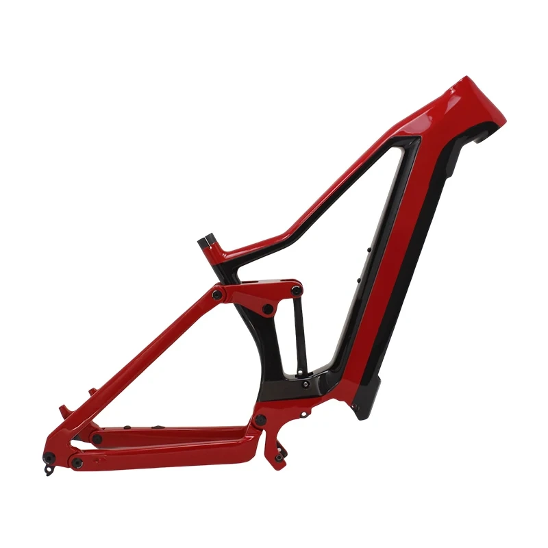 Personalización, nuevo producto, Popular cuadro de bicicleta eléctrica, suspensión completa Bafang M600, modelo de eje pasante, cuadro de Motor medio de carbono 1