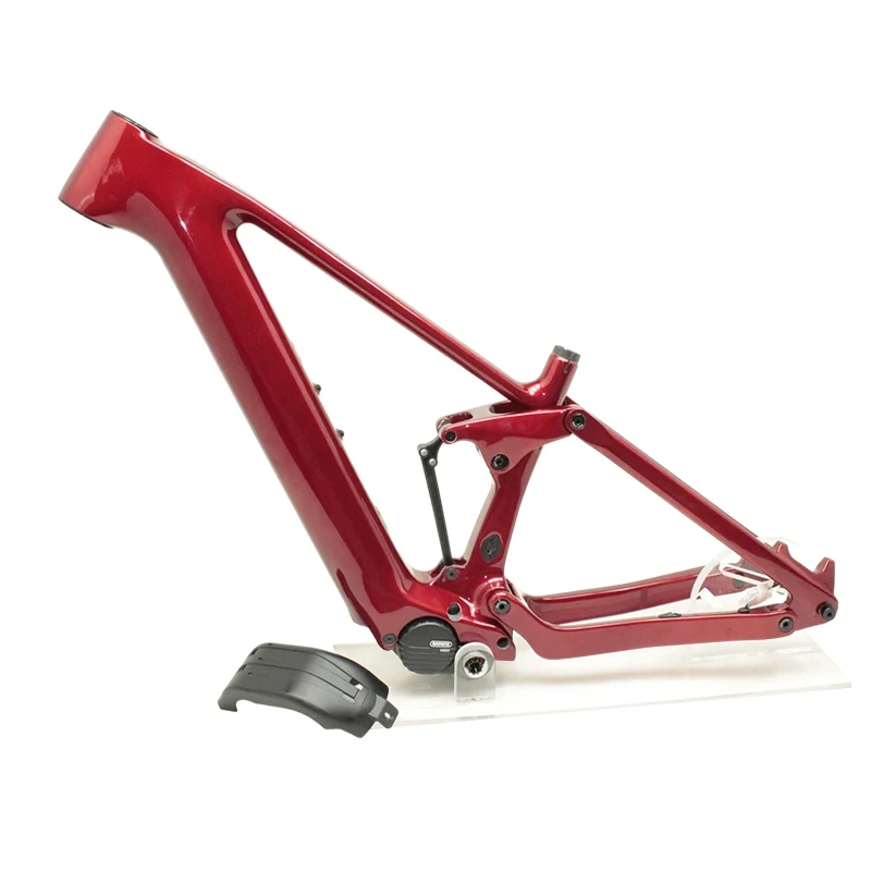 Carbon Fiber Electric Mountain Bike Frame, Bafang M820 Mid-Drive Motor, Integrated Battery for E-MTB Conversion 1