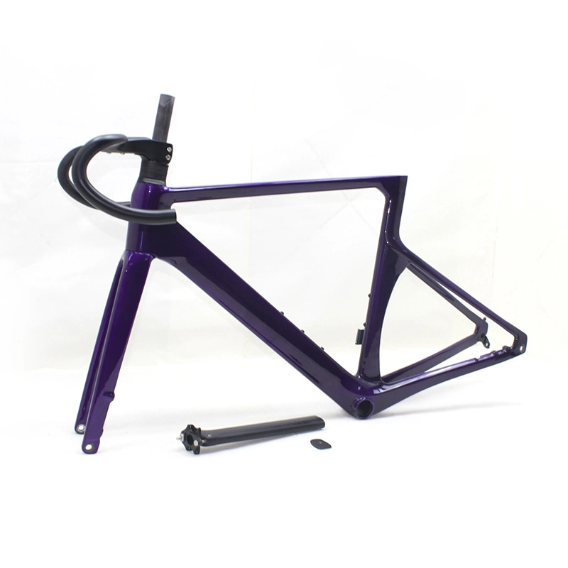 Alt internt kabel Aero Carbon Fiber Disc Road Bike Frame Thru-aksel 1