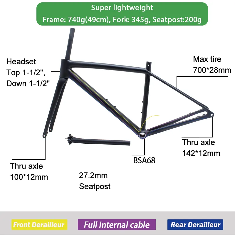 High Endcarbon Aero Road Bike Frame Best Factory Price 6