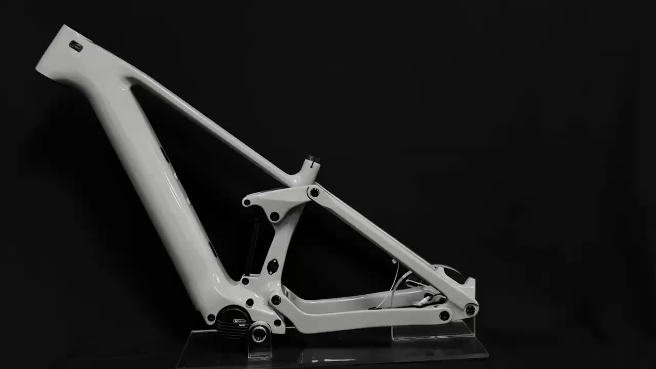 2025 New Full Suspension Electric Bike Frame - T700 Carbon Fiber 29 Inches, with Bafang M82 Mid Drive Motor and DPC030 Display 1
