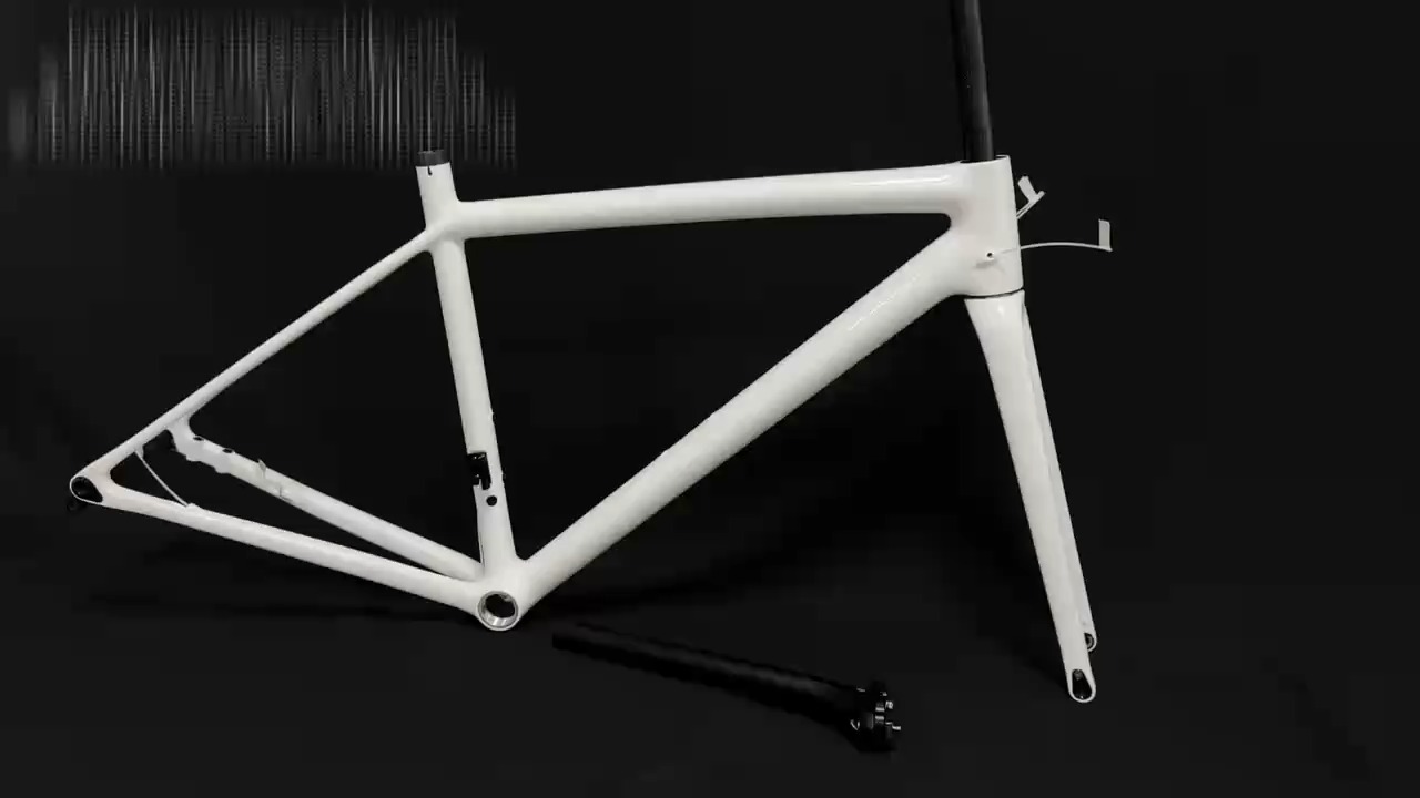 Personnaliser le cadre de vélo de route T700 en Fiber de carbone avec Logo 49/52/54/56 cm cadre de vélo de route avec frein à disque en carbone 700c 1