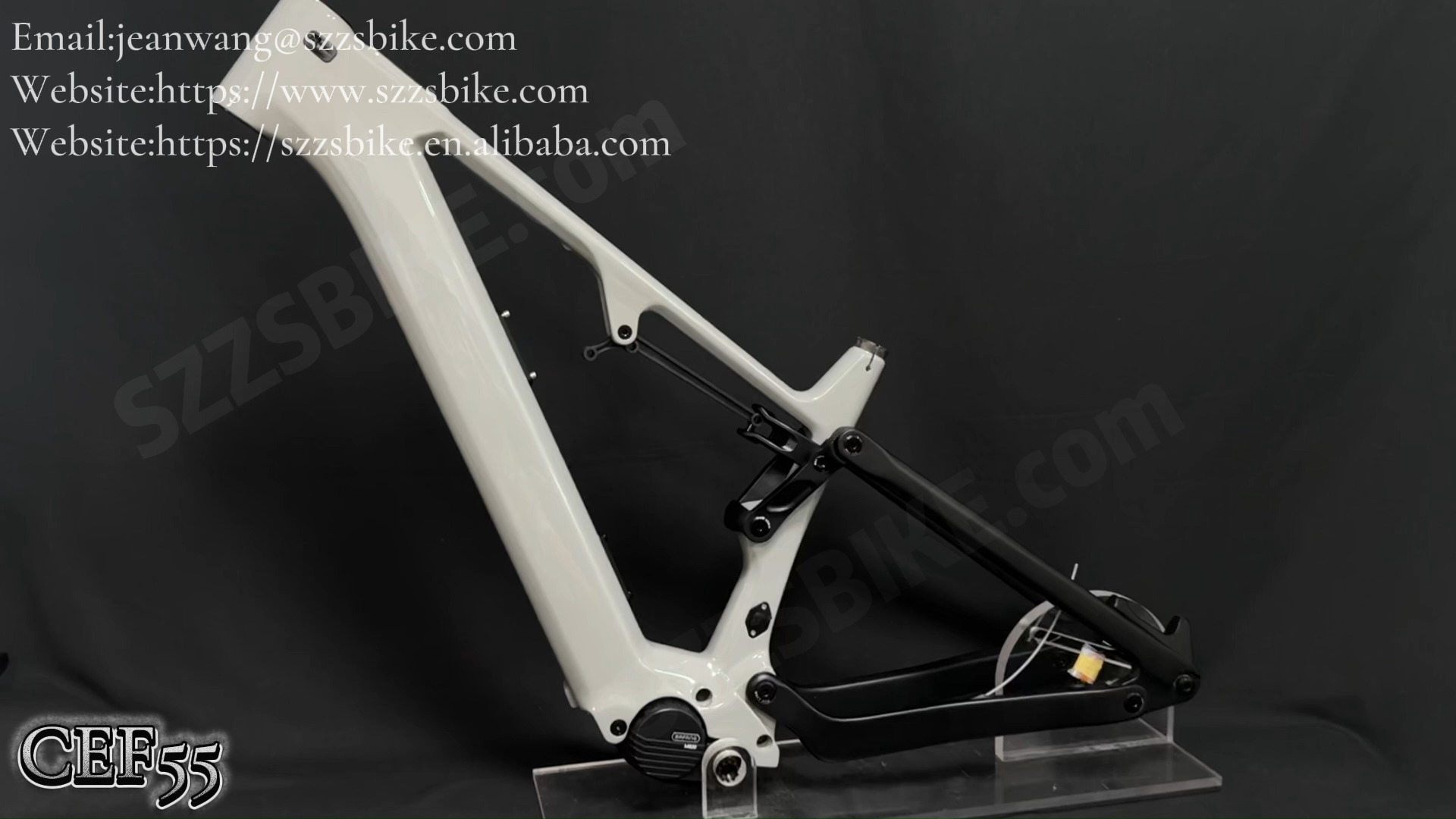 Full Suspension E-MTB Frame for Bafang M820 | Carbon Fiber 29er w/ DPC030 Display 1