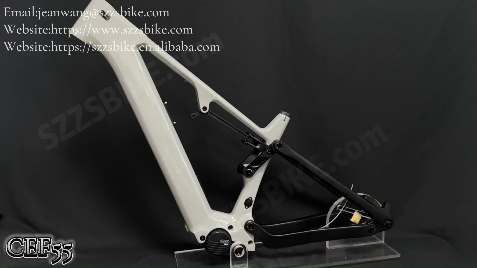 Cuadro de bicicleta eléctrica de montaña de carbono con suspensión completa de 29 pulgadas y motor Bafang M820. Cuadro de bicicleta eléctrica de montaña con pantalla DPC030.1 1