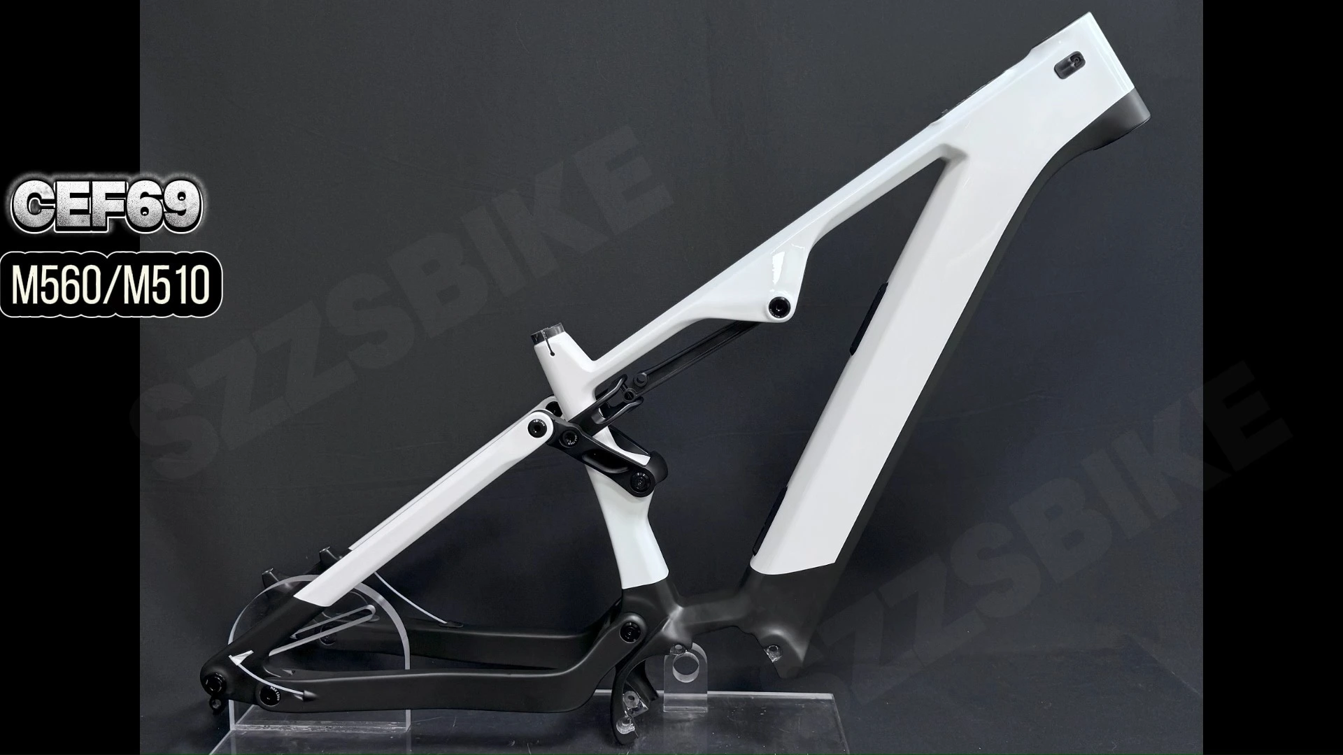 Cuadro de suspensión completa para bicicleta eléctrica de montaña (29/27,5), de carbono, con Bafang M560/M510. DPC030, producto de gran venta, 48 V, 835 Wh. 1