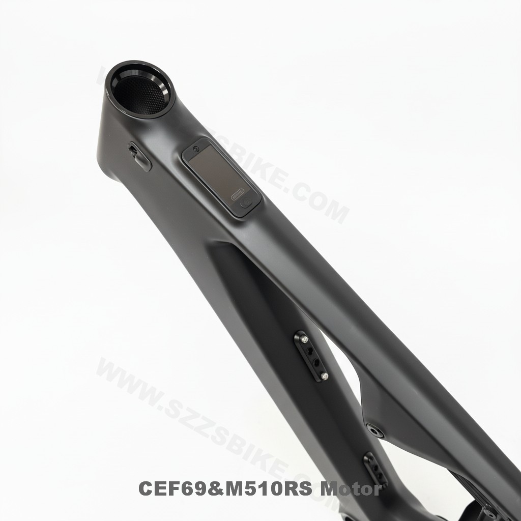 Электровелосипед CEF69 с полной подвеской, карбоновой рамой Boost Enduro, совместим с двигателем Bafang M510RS/M560RS, дисплеем DPC030, аккумулятором большой емкости 835 Вт·ч, гидравлическим дисковым тормозом. 10