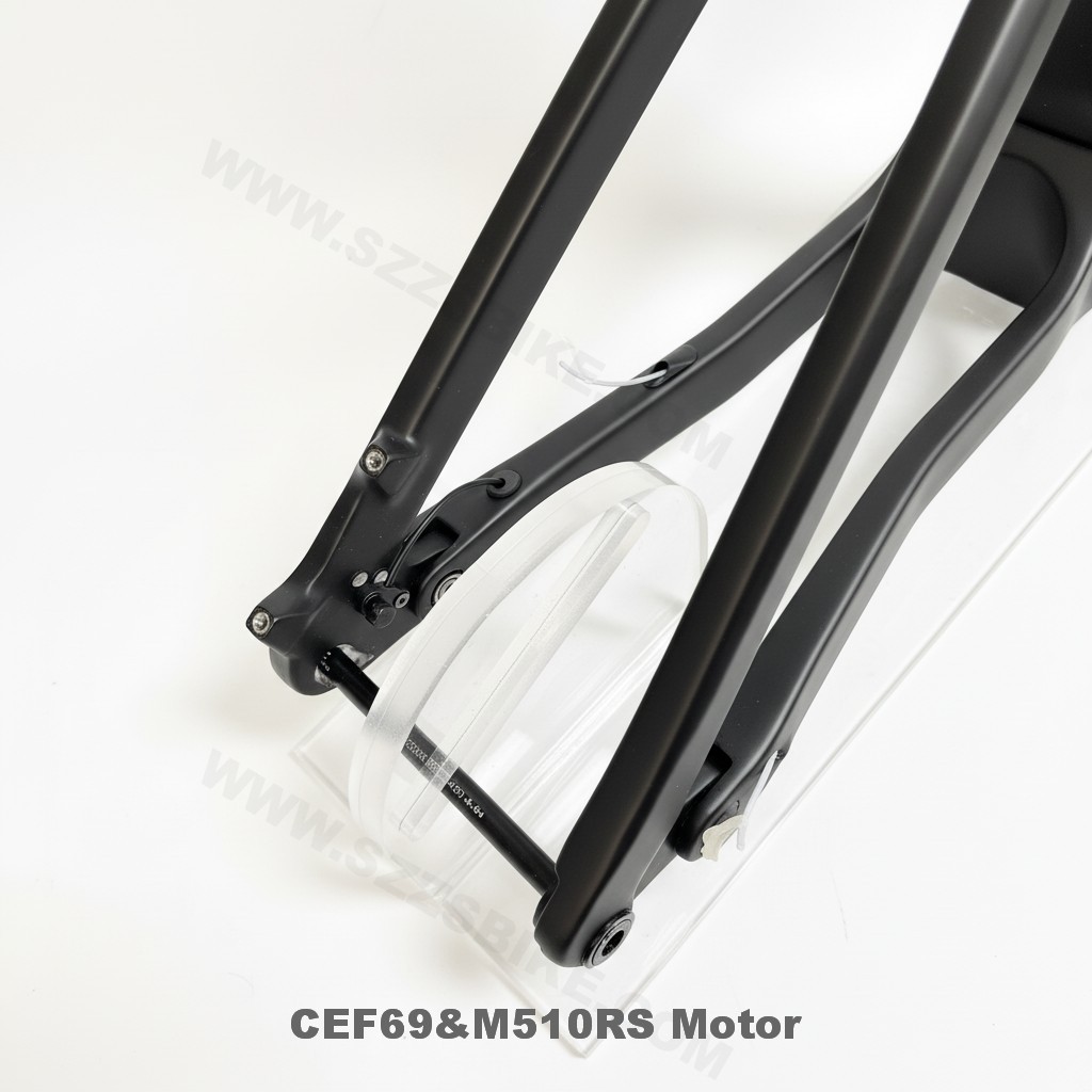 Электровелосипед CEF69 с полной подвеской, карбоновой рамой Boost Enduro, совместим с двигателем Bafang M510RS/M560RS, дисплеем DPC030, аккумулятором большой емкости 835 Вт·ч, гидравлическим дисковым тормозом. 6