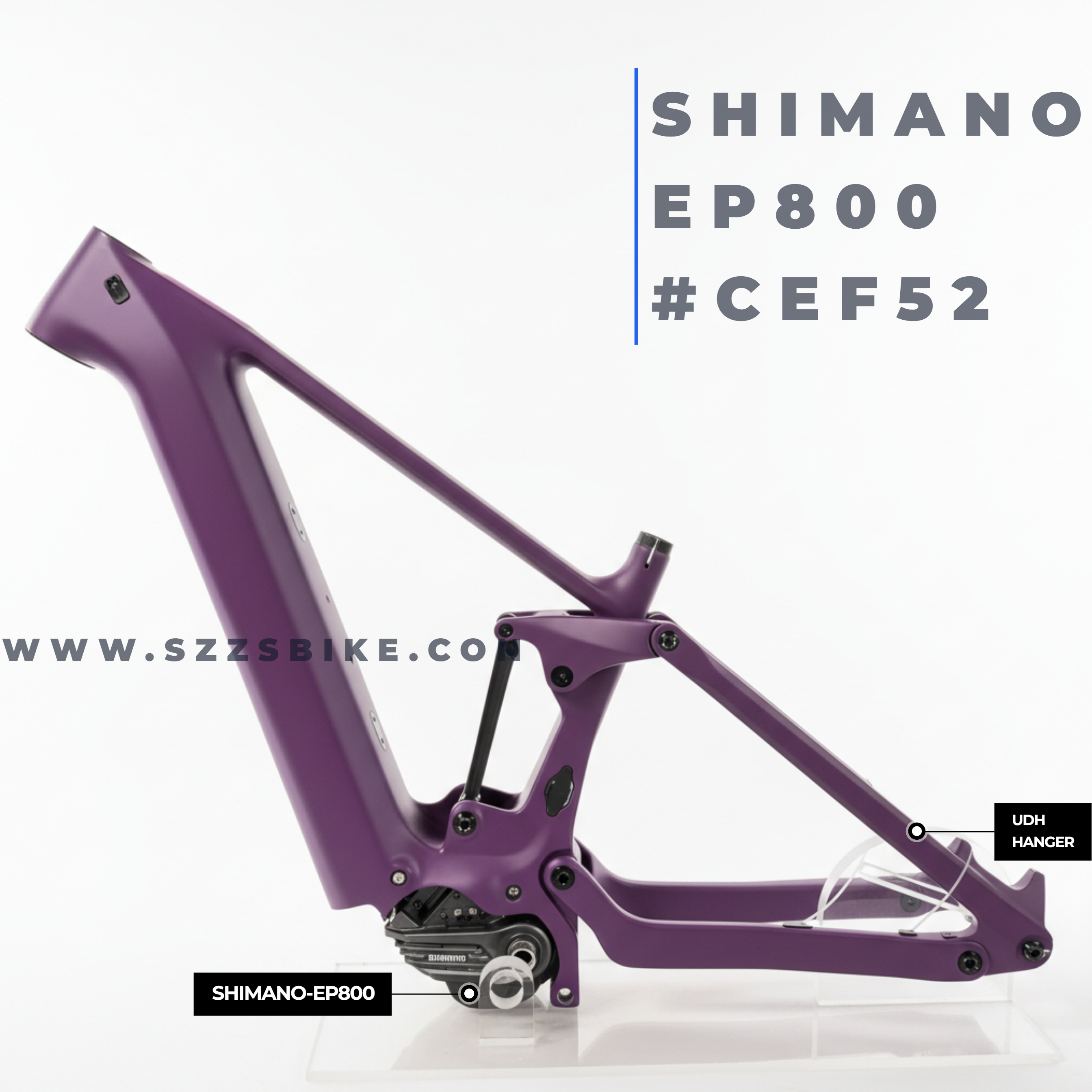 Full E-bike 29er Carbon Fibre Suspension Disc Brake Electric Power Assistance Bicycle Frame Mtb With Shim.ano Ep8 Mid M 2