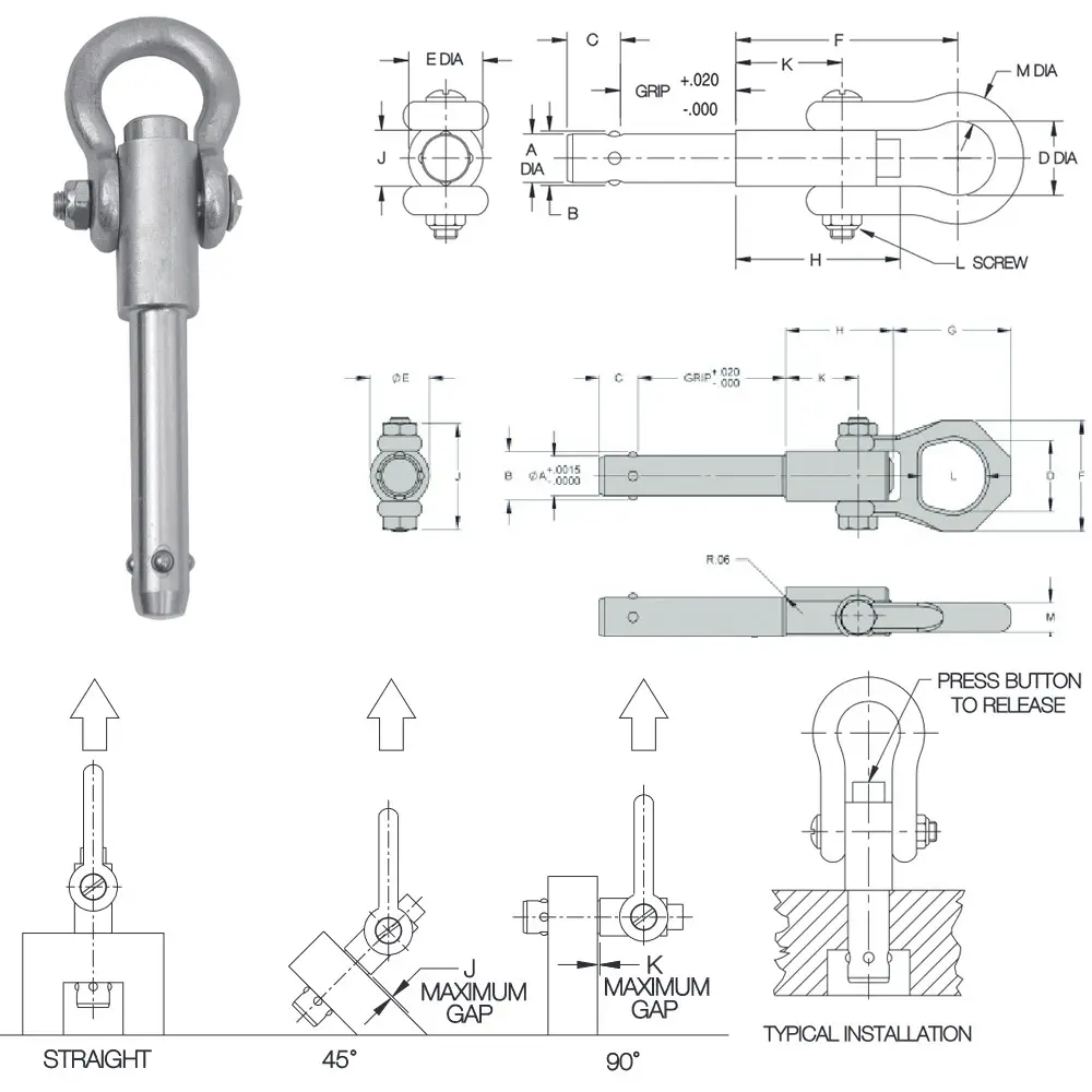 Custom 6mm Quick Release Pin HKAA Brand 3
